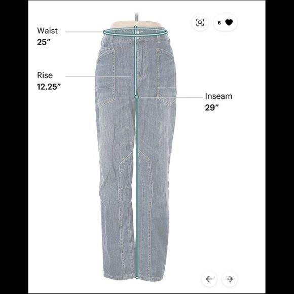 "Reposhed" from Thredup Pilcro "The Wanderer" jeans - Picture 3 of 5